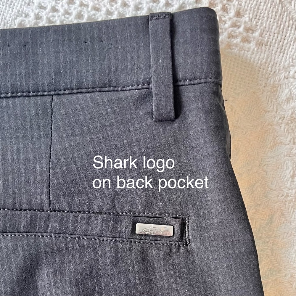 Greg Norman Collection Black Flat Front Performance Shorts - Picture 8 of 9